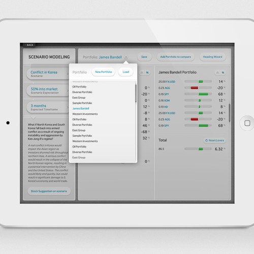 Design a next-gen UI for iPad app for financial professionals Design von Marc_D