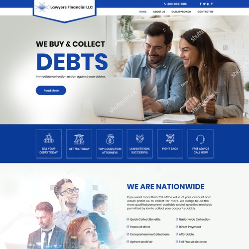 Debt Collection Website Design by Creative GS