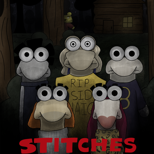 !!!DESIGN A SOCK-PUPPET HORROR/COMEDY MOVIE POSTER!!! Design by KatherineCernetcaia