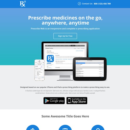 Iprescribe - eprescribing system needs new face | Landing page design  contest | 99designs