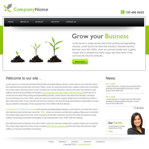 1-3 Page Website Template Design von desigN86