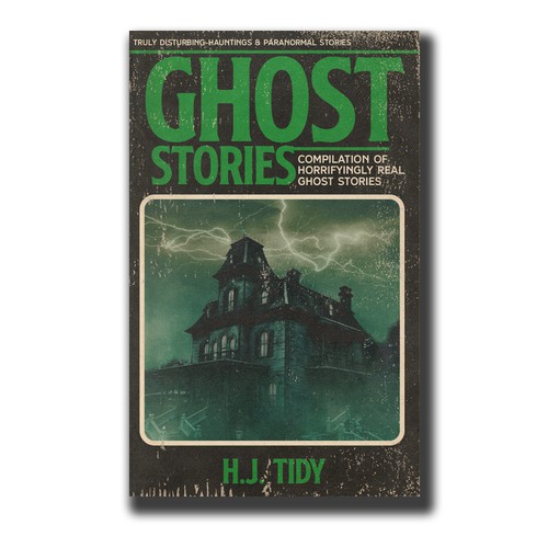 Retro style Ghost Stories eBook cover. Design by D-F-A