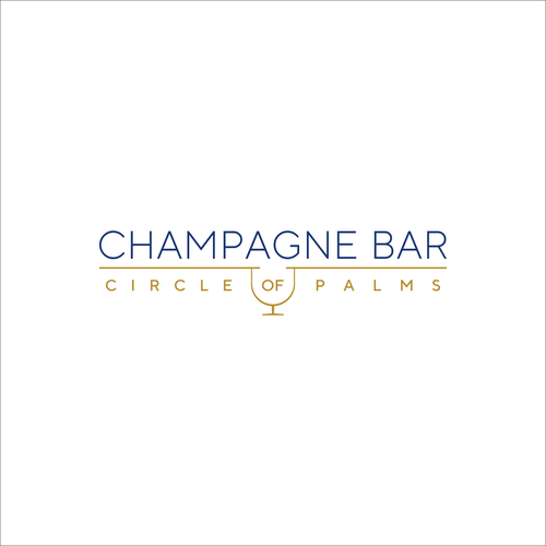 Luxury and modern Champagne Bar logo Design by Alfonsus Thony