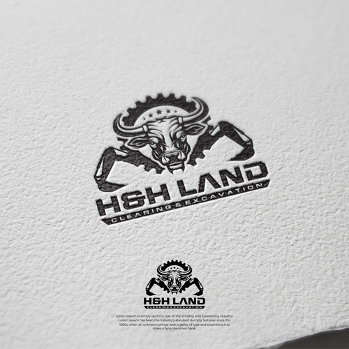 LOGO AND LETTER HEAD FOR H&H LAND CLEARING AND EXEXCAVATION Diseño de TsabitQeis™