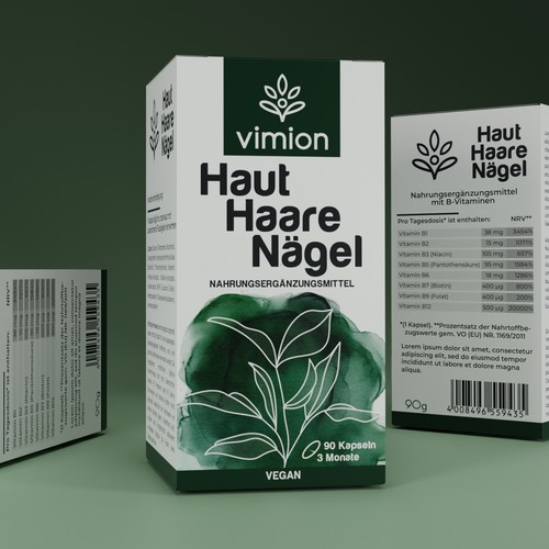 Packaging design for a German brand of high-quality food supplements Design by harry_harison