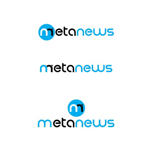 Design a logo for a web3 News platform called MetaNews Design by tieffe