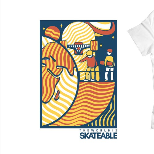 The World is Skateable ... and we need an awesome tee design Design réalisé par joelesse