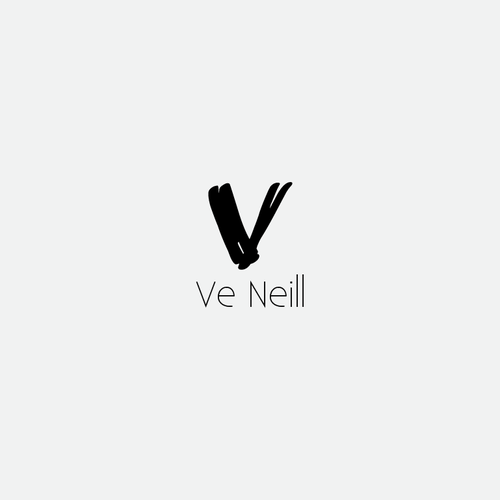 luxury cosmetic brush line logo. Please work with "Ve Neill" or "Ve" as