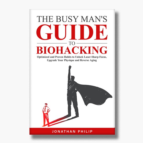 Exciting and unique book cover for mind, body, spirit and health optimization that appeals to men Design by O'idea