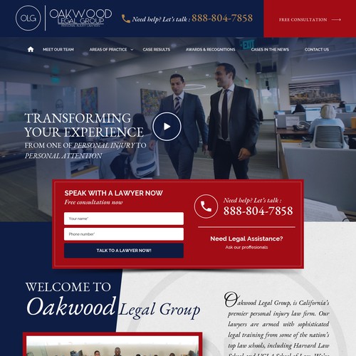 Car Accident Lawyer Landing Page, Mini Site Design réalisé par Solai-Unique Design