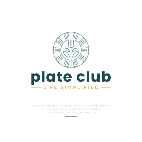 "I created the first paper plate subscription company logo!" - Your next claim to fame Design by D Better Design