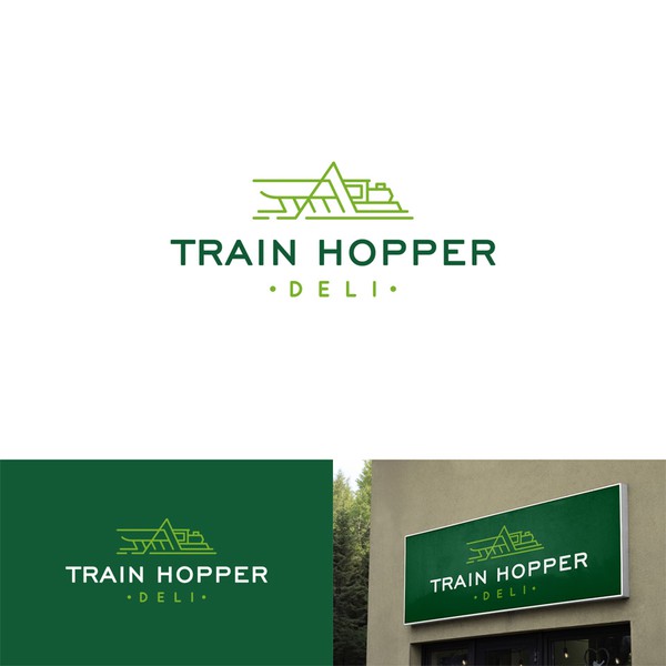 Train Hopper Deli Logo Design 