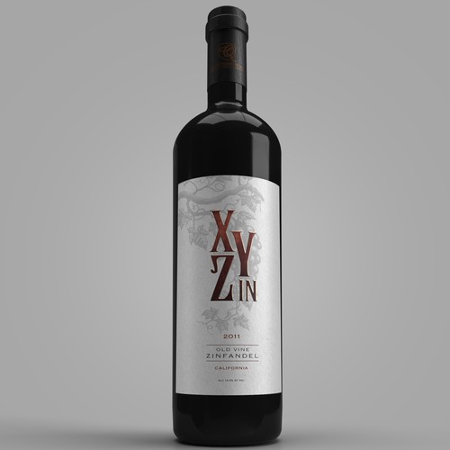 Gothic Old Vine Zinfandel Wine Label Design by sougatacreative