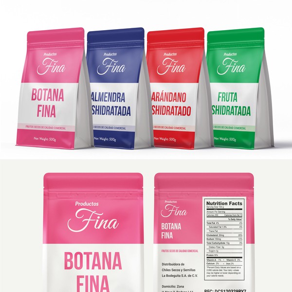 Modern Minimalist Packaging Design for Premium Dried Fruits & Snacks