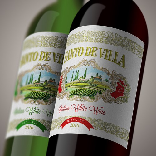 Italian Wine Bottle Label