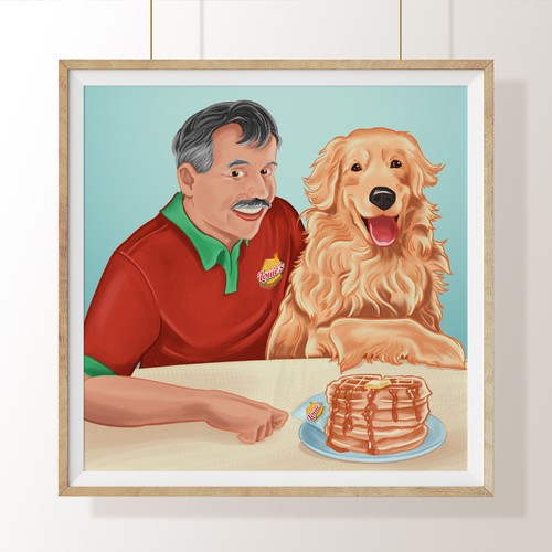 Illustrate My Dad and Dog Design by Sanoja DSG