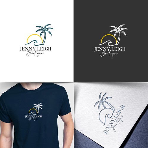 Design a standout logo with a coastal vibe for online boutique Design by Web Hub Solution