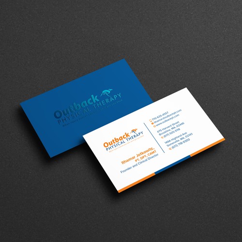 Business card for 2 clinic physical therapy office Design by Birendra Chandra Das