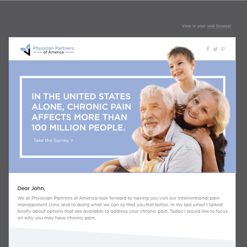 Design a Pain Management DRIP EMAIL Campain TEMPLATE Design by MAK Studios