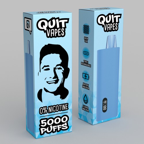 Quit Vape Package for disposable vape device Design by Fajar Juliandri