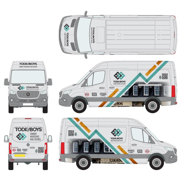 Wood Paneling Company Van Wrap