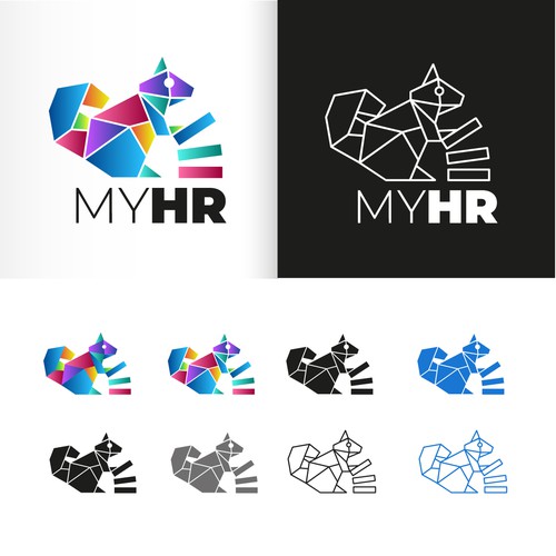 Create an awesome logo for myHR, the #1 HR Software in Luxembourg ! Design by M.I.Thomson