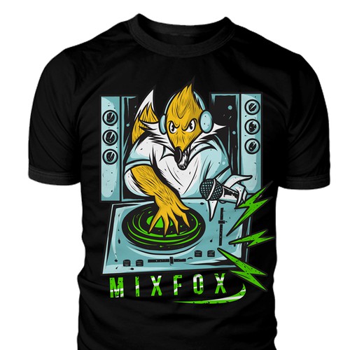 We are looking for a Hip-Hop themed humanoid fox scratching on djstyle turntables. Design by Creative Concept ™