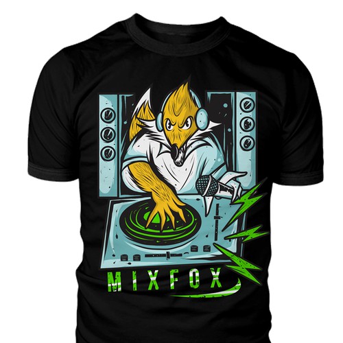 We are looking for a Hip-Hop themed humanoid fox scratching on djstyle turntables. Réalisé par Creative Concept ™