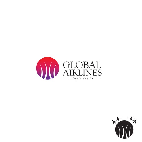 Take off! A Brand New Global Airline logo! Design by reflect the style ™