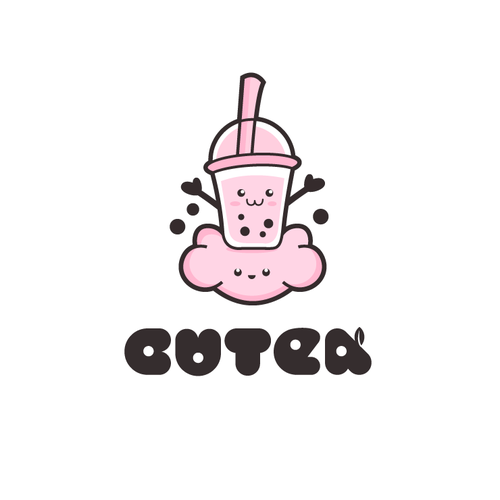 Cute and clean logo for boba/bubble tea shop! Design by AdriánKG