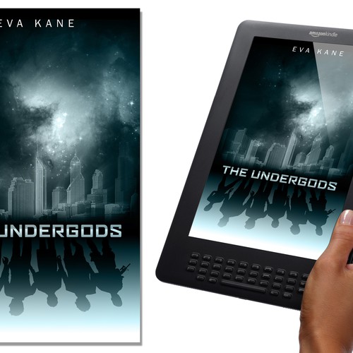 Create Sci-Fi Book Cover with Night Sky Cityscape Design by alerim