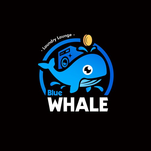 Unleash Your Creativity, Logo Design for "Blue Whale Laundry Lounge" Design by Chickvek.Labs