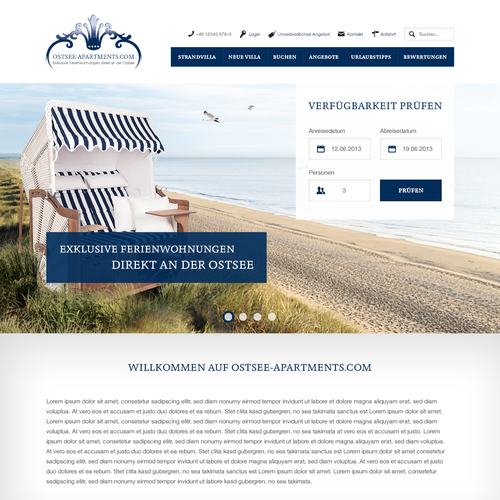Web page design contest entry by projekt38
