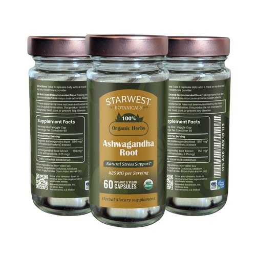 Organic Herb Capsule Label Design Design by Designlifelk