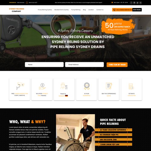 ⭐ SYDNEY PLUMBING COMPANY NEEDING FRESH NEW WEBSITE Design by Web Amenity