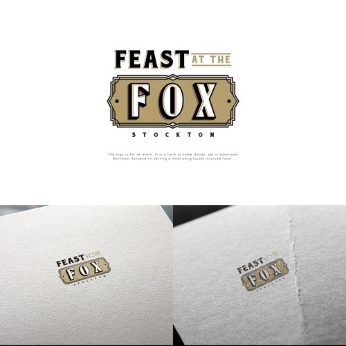 Feast at the Fox - Logo for a Farm to Table Dining Experience Design by Griffon