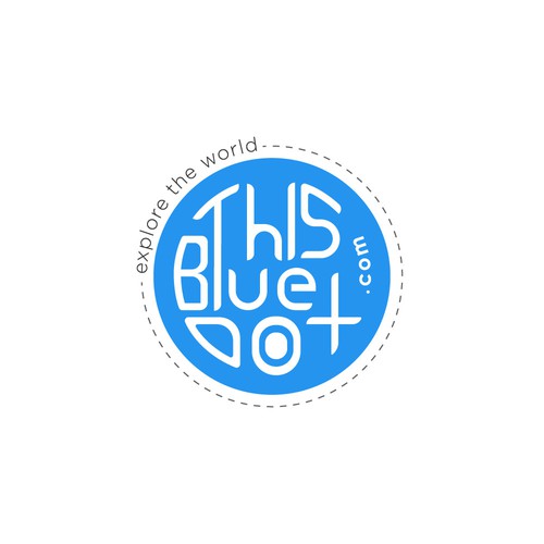 Design Logo for our new travel blog This Blue Dot - thisbluedot.com Design by One Frame