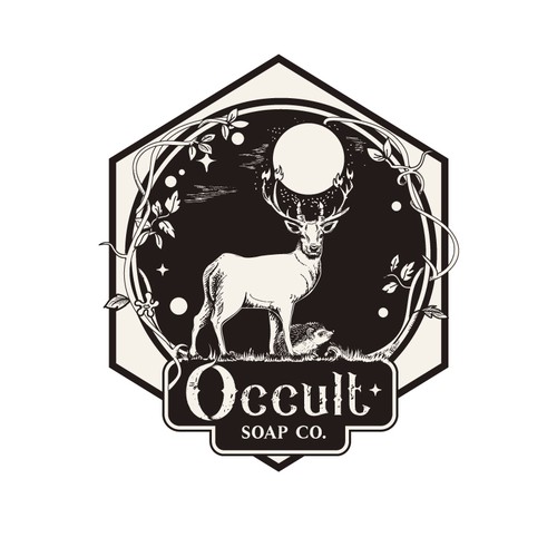 Design a dark rustic “witchy” themed logo for our soap company Design by C1k