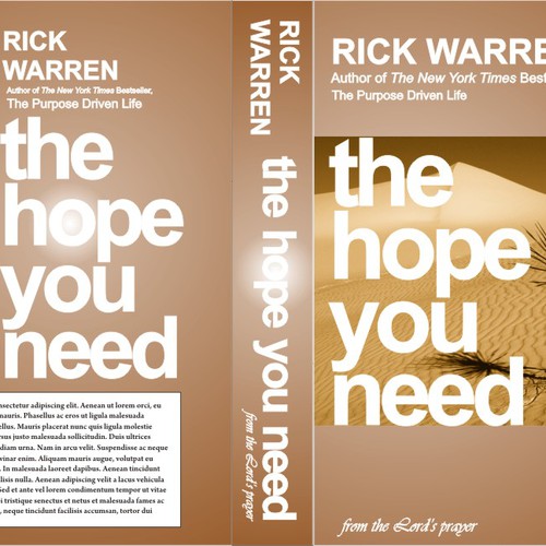 Design Rick Warren's New Book Cover Diseño de suntosh