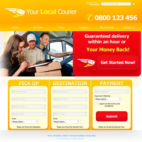 Help Your Local Courier with a new Web Page Design Design by ABGFX