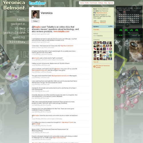 Design di Twitter Background for Veronica Belmont di aleksandaronline