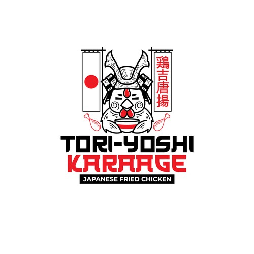 Fun Japanese Fried Chicken Restaurant Logo to Appeal to University-Aged Late Night Diners Design by PixelMan99