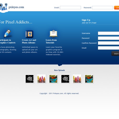 website design for Pxleyes Design by tündérke