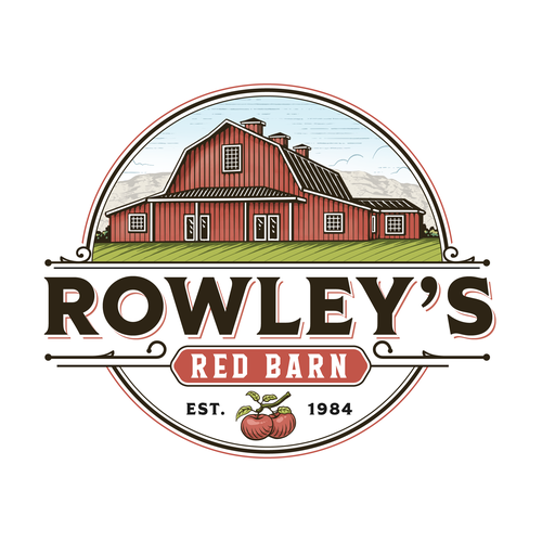 Logo and Brand Guide for Rowley's Red Barn Design by chusnanlutfi