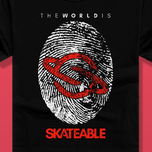 The World is Skateable ... and we need an awesome tee design Design réalisé par ScottTierneyCreative