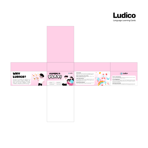 Design a box for language learning flashcards Design by Mr. Rious ⚡