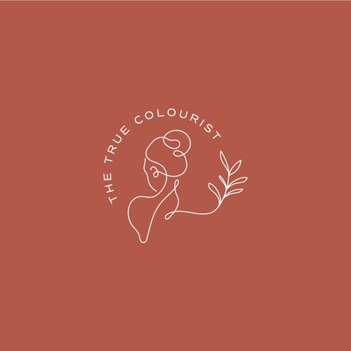 warm boho salon logo with simple style incorporating hair or symbol or flowers/leaves, aztec, earthy natural design Diseño de anx_studio