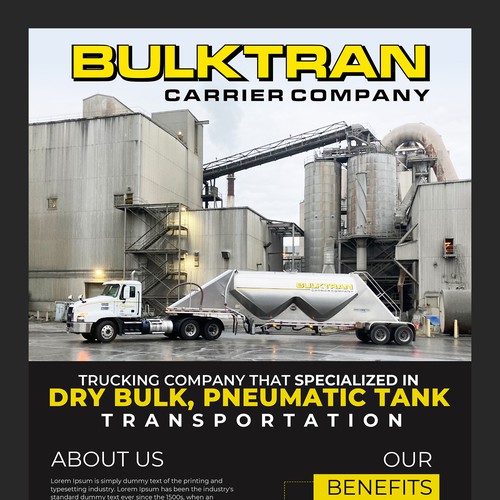 Trucking company marketing flyer Diseño de websmartusa