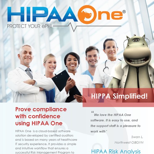 Produce replica of HIPAA One brochure Design by Shourov Mahamud