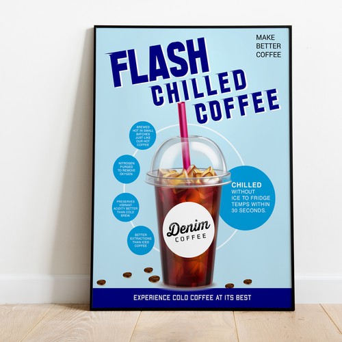 Design a poster to help us introduce flash chilled coffee! Design by Creativity symbol